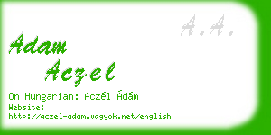adam aczel business card